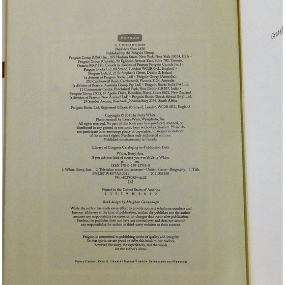 If You Ask Me And Of Course You Wont by Betty White 2011 Hardback Jacket - Picture 4 of 5